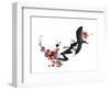 Chinese Painting Of Flowers, Plum Blossom, On White Background-elwynn-Framed Art Print