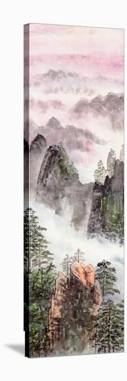 Chinese Painting Of High Mountain-aslysun-Stretched Canvas