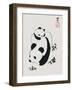 Chinese Panda and Cub-null-Framed Art Print