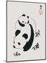 Chinese Panda and Cub-null-Mounted Art Print