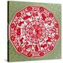 Chinese Papercut Depicting the Twelve Signs of the Zodiac, C.1980-null-Stretched Canvas