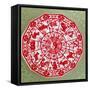 Chinese Papercut Depicting the Twelve Signs of the Zodiac, C.1980-null-Framed Stretched Canvas