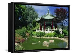 Chinese Pavilion by a Pond in the Golden Gate Park in San Francisco, California, USA-Tomlinson Ruth-Framed Stretched Canvas