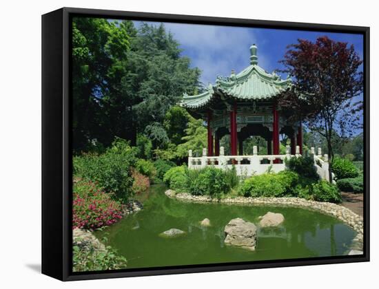 Chinese Pavilion by a Pond in the Golden Gate Park in San Francisco, California, USA-Tomlinson Ruth-Framed Stretched Canvas
