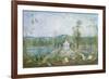 Chinese Pavilion in an English Garden, 18th Century-Thomas Robins-Framed Giclee Print
