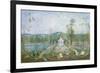 Chinese Pavilion in an English Garden, 18th Century-Thomas Robins-Framed Giclee Print