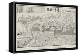 Chinese Pictorial Version of the Conflict at Foo-Chow, Repulse of the French Gun-Boats-null-Framed Stretched Canvas