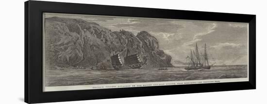 Chinese Pirates Attacked by the British Gun-Boat Opossum, Near Hong-Kong-null-Framed Giclee Print