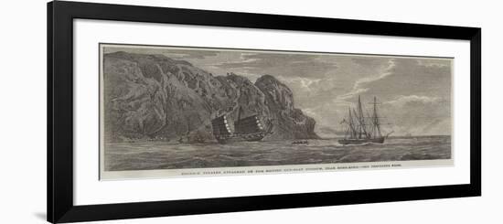 Chinese Pirates Attacked by the British Gun-Boat Opossum, Near Hong-Kong-null-Framed Giclee Print