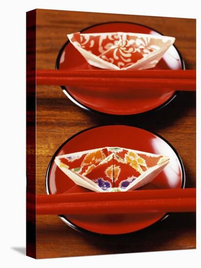 Chinese Place Setting with Chopsticks-null-Stretched Canvas