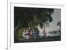 Chinese Playing Cards by a River, Anglo-Chinese School-null-Framed Giclee Print