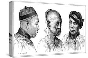 Chinese Portraits, 19th Century-E Ronjat-Stretched Canvas