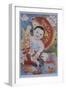 Chinese Poster with Baby, Koi and Rooster-null-Framed Giclee Print