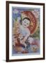 Chinese Poster with Baby, Koi and Rooster-null-Framed Giclee Print