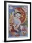 Chinese Poster with Baby, Koi and Rooster-null-Framed Giclee Print