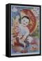 Chinese Poster with Baby, Koi and Rooster-null-Framed Stretched Canvas