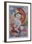 Chinese Poster with Baby, Koi and Rooster-null-Framed Giclee Print