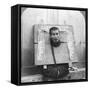 Chinese Prisoner in the Cangue Placarded with the Record of His Crime, China, 1902-CH Graves-Framed Stretched Canvas