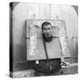 Chinese Prisoner in the Cangue Placarded with the Record of His Crime, China, 1902-CH Graves-Stretched Canvas