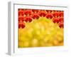 Chinese Red Lantern Decoration in Yellow Background-sevenke-Framed Photographic Print