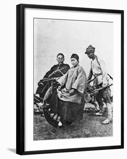 Chinese Rickshaw, circa 1870-John Thomson-Framed Giclee Print