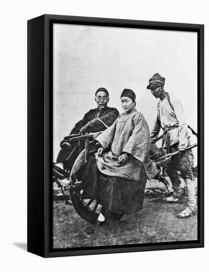 Chinese Rickshaw, circa 1870-John Thomson-Framed Stretched Canvas