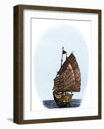 Chinese Sailing-Ship-null-Framed Giclee Print