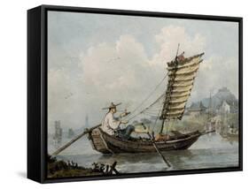 Chinese Sailor Smoking in His Junk, 1795-William Alexander-Framed Stretched Canvas