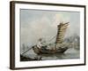 Chinese Sailor Smoking in His Junk, 1795-William Alexander-Framed Giclee Print