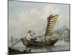 Chinese Sailor Smoking in His Junk, 1795-William Alexander-Mounted Giclee Print
