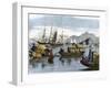 Chinese Sampans in the Harbour of Hong Kong, C1875-null-Framed Giclee Print