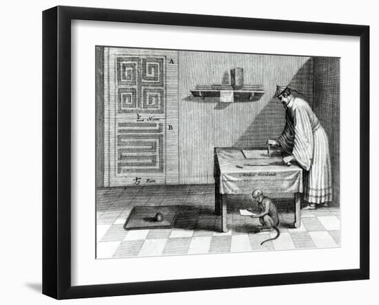 Chinese Scribe, from China Illustrated by Athanasius Kircher-null-Framed Giclee Print