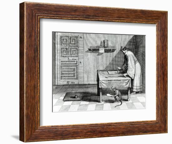 Chinese Scribe, from China Illustrated by Athanasius Kircher-null-Framed Giclee Print