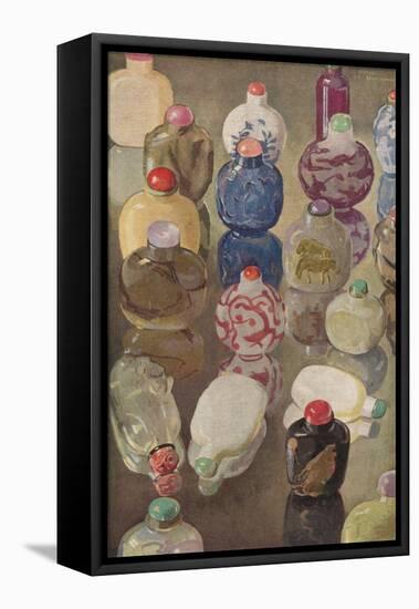 'Chinese Snuff Bottles', c1923-George Sheringham-Framed Stretched Canvas