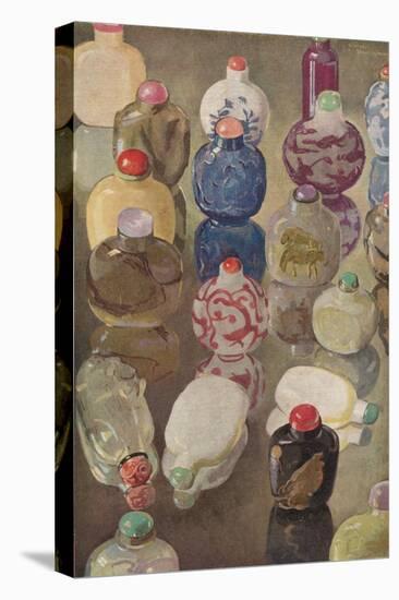 'Chinese Snuff Bottles', c1923-George Sheringham-Stretched Canvas