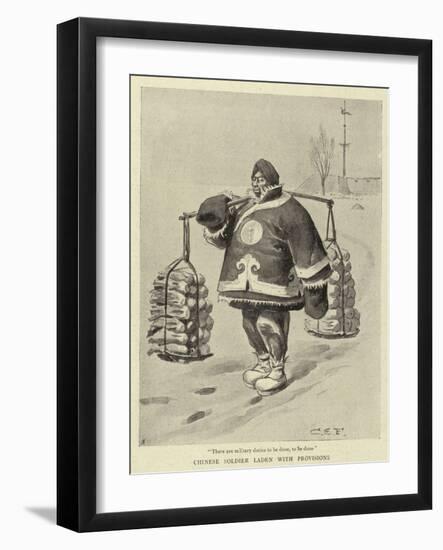 Chinese Soldier Laden with Provisions-Charles Edwin Fripp-Framed Giclee Print