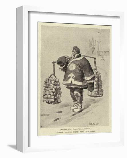 Chinese Soldier Laden with Provisions-Charles Edwin Fripp-Framed Giclee Print