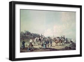 Chinese Soldiers Exercising Outside the Walls of a City-William Alexander-Framed Giclee Print