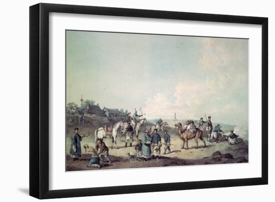 Chinese Soldiers Exercising Outside the Walls of a City-William Alexander-Framed Giclee Print