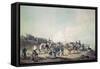 Chinese Soldiers Exercising Outside the Walls of a City-William Alexander-Framed Stretched Canvas