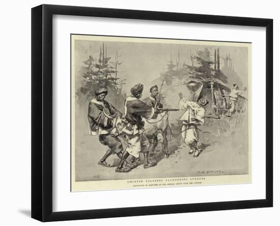 Chinese Soldiers Plundering Coreans-Charles Edwin Fripp-Framed Giclee Print
