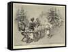 Chinese Soldiers Plundering Coreans-Charles Edwin Fripp-Framed Stretched Canvas