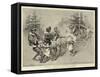 Chinese Soldiers Plundering Coreans-Charles Edwin Fripp-Framed Stretched Canvas