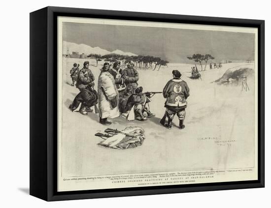 Chinese Soldiers Practising at Targets at Shan-Hai-Kwan-Charles Edwin Fripp-Framed Stretched Canvas