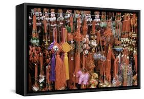 Chinese Souvenirs on a Market Stall in Singapore, Southeast Asia, Asia-John Woodworth-Framed Stretched Canvas