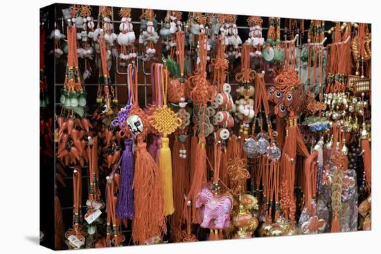 Chinese Souvenirs on a Market Stall in Singapore, Southeast Asia, Asia-John Woodworth-Stretched Canvas