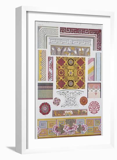Chinese Style Decoration, Plate LXI from Grammar of Ornament-Owen Jones-Framed Giclee Print