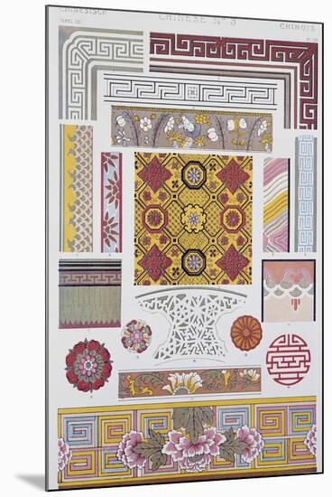 Chinese Style Decoration, Plate LXI from Grammar of Ornament-Owen Jones-Mounted Giclee Print