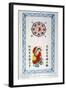 Chinese Talisman Featuring the Immortal Liu-Hai Used in Families for Protection and Good Luck-null-Framed Art Print