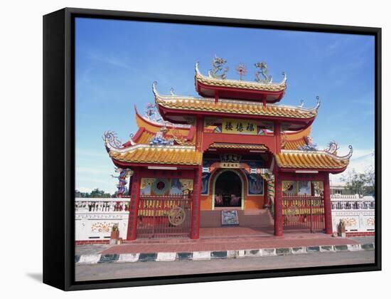 Chinese Temple in Kota Kinabalu, Sabah, Borneo, Malaysia, Southeast Asia-Murray Louise-Framed Stretched Canvas